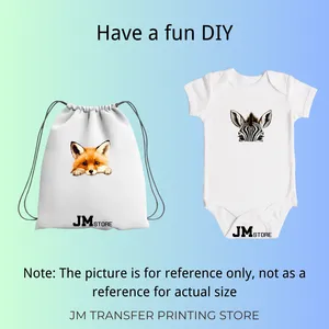 15cm 5.9in Enfants <span class=keywords><strong>Cache</strong></span>-<span class=keywords><strong>cache</strong></span> Animal Fer sur Autocollant de Transfert de Chaleur pour Vêtements Vinyle Thermique Appliques Lavable T-Shirt Decal - Product Image 4
