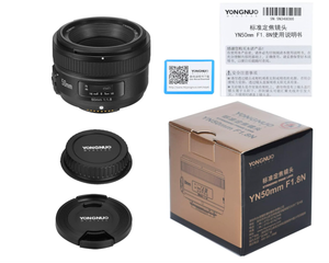 Lente YONGNUO YN50mm 50mm F/1.8 para Montura <span class=keywords><strong>Nikon</strong></span> F, para Cámaras DSLR <span class=keywords><strong>Nikon</strong></span> D3000, <span class=keywords><strong>D3500</strong></span>, D5000 - Product Image 1