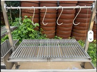 Barbecue Santa Maria en acier inoxydable 304, style argentin, brasero, hauteur réglable, pour cuisson en extérieur