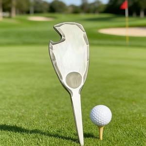 อุปกรณ์เสริมกอล์ฟอเนกประสงค์ ที่ซ่อมแซมสนามกอล์ฟ ทำจากทองแดง พร้อมที่เปิดขวดและที่ซ่อมพื้นสนามกอล์ฟแบบขอบตอก - Product Image 5