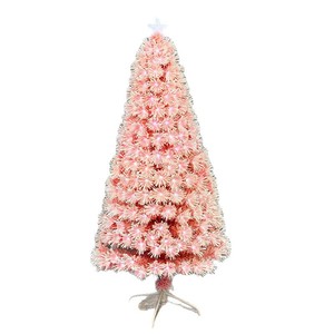 Árbol de Navidad de Fibra Óptica con Flores de <span class=keywords><strong>Ciruelo</strong></span> en PVC Rosa y Luces LED Blancas - Product Image 2