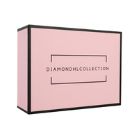 Caja de Cartón Rígido Rosa con Logotipo Personalizado en Relieve, Laminación Brillante con Cinta, para Empaque de Regalos de Calzado y Ropa de Lujo Moderno