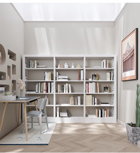 Libreria in metallo a <span class=keywords><strong>cinque</strong></span> piani doppia in acciaio bianco per biblioteche scolastiche e uffici Versatile per biblioteche - Product Image 1