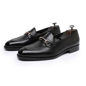 Mocassins en cuir pour hommes, style britannique, à bout carré, à lacets, pour le bureau et la carrière, tendance, avec mors de cheval, antidérapants, respirants, légers et confortables - Product Image 4