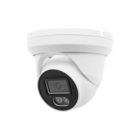 Cámara IP PoE Mini Turret Ultra Color de 4MP con Detección de Líneas Cruzadas por IA, NDAA, IP67, con Micrófono