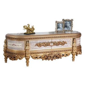 Meuble TV <span class=keywords><strong>de</strong></span> style europé<span class=keywords><strong>en</strong></span> luxueux <span class=keywords><strong>en</strong></span> bois massif doré sculpté meuble <span class=keywords><strong>de</strong></span> rangement décoratif pour salon mobilier <span class=keywords><strong>de</strong></span> <span class=keywords><strong>cour</strong></span> à la française - Product Image 1