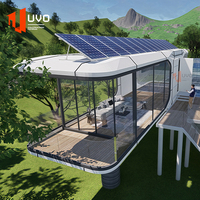 Maison préfabriquée de luxe 2025, capsule spatiale modulaire, maison intelligente avec salle de bain et cuisine