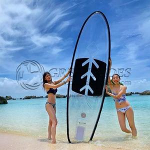 Giá nhà máy trực tiếp đứng lên tàu chèo SUP Trọng lượng nhẹ rõ ràng bột giấy Hội Đồng Quản trị đứng lên tàu chèo thuyền với đầy màu sắc dẫn ánh sáng - Product Image 3