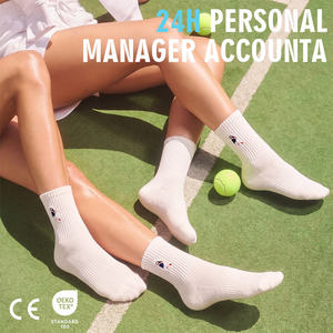 Chaussettes de tennis BiLu en gros pour femmes, respirantes, rembourrées, avec soutien de la voûte plantaire, antidérapantes, pour sports de terrain, design personnalisé - Product Image 1