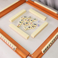 Support magnétique robuste en bois massif de 18 pouces pour Mahjong, avec poussoir de tuiles et règle 2-en-1, qualité professionnelle pour le divertissement familial