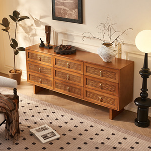 Meubles en bois massif d'usine chinoise pour la maison, hôtel, armoires <span class=keywords><strong>de</strong></span> buffet avec tiroirs, rangement, vitrine au sol pour le salon - Product Image 3