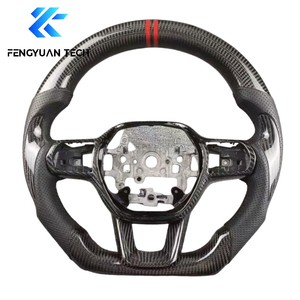 Volante de Fibra de Carbono Forjado Personalizado para <span class=keywords><strong>Honda</strong></span> <span class=keywords><strong>CRV</strong></span> HR-V Civic 11th <span class=keywords><strong>Type</strong></span> <span class=keywords><strong>R</strong></span> FL5 SI Acura Integra 2016 2017 2022 <span class=keywords><strong>2023</strong></span> - Product Image 4