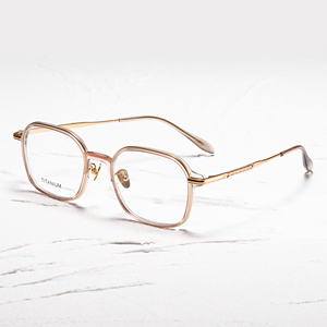 Gafas de Titanio con Montura Completa Rectangular, Unisex, Ligeras, para Corrección de la Visión, para Adultos, Color Sólido - Product Image 2