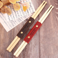 Support pour baguettes de batterie en bois, étui pour baguettes en cuir PU, housse de protection pour baguettes, accessoires de batterie, sac pour baguettes