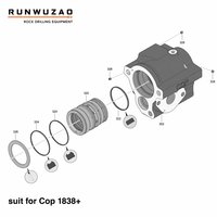 Liner 3115535803 pour les foreuses à roche Epiroc Cop 1638hd 1838+ 2238hd+ Pièces de machines minières