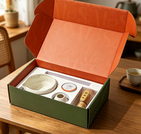 Ensemble de fouets à matcha personnalisés avec bol en céramique de 600 ml, tamis en acier inoxydable et cuillère en bambou