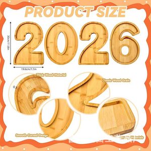 2026 Alphabet <b>Tray</b> Letter Print Decorative Serving Platter For Party Dessert Cake Fruit <b>Snack</b> Display Photography Props - Product Image 4