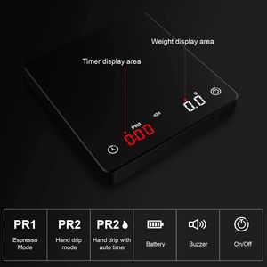 Báscula de Café de Alta Precisión Mini de 2 kg/0,1 g con Pantalla LED, Funciona con Batería, Apagado Automático, Báscula para Espresso - Product Image 5