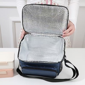 Sac isotherme portable en tissu pour bento, grand format, pour le camping en plein air, le stockage des repas, avec fermeture éclair, pour les fournitures de barbecue et de pique-nique - Product Image 4
