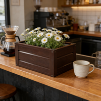 Grand bac de rangement extérieur étanche en acier galvanisé de luxe, style contemporain, japonais et romain, pour plantes et fleurs