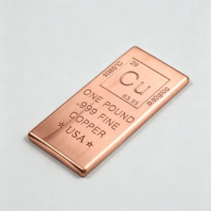 ทองแดงแท่งบริสุทธิ์ 999 น้ำหนักหนึ่งปอนด์ เกรดสำหรับการลงทุน - Product Image 1