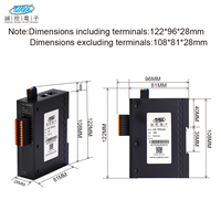 Automatización Industrial Digital IO Module 16CH 24V Alta velocidad EtherNET Modbus TCP RJ45 Link PLC Control Gateway