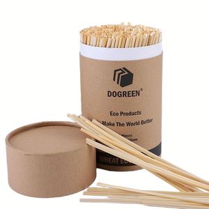 Custom Eco Friendly Disposable Wheat <b>Drinking</b> <b>Straw</b> 100% Biodegradable Individually Wrapped Organic Natural Wheat <b>Straws</b> - Product Image 3