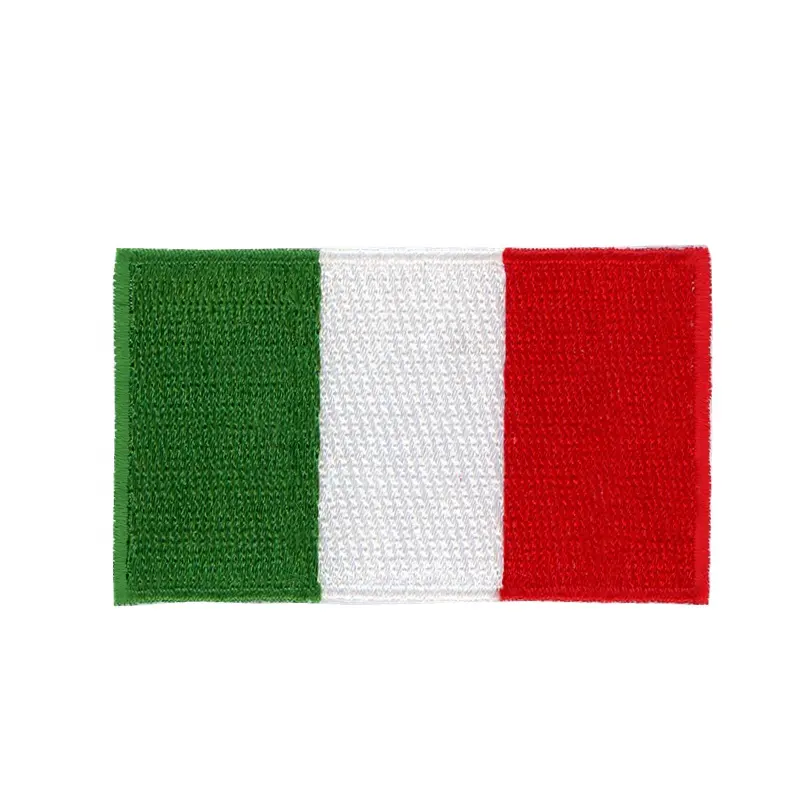 Patchs personnalisés avec Logo brodé, pièces, drapeau italien, pour chapeaux et vêtements