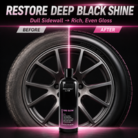 Brillant et protecteur pour pneus de voiture, noir profond brillant, protection UV, hydrofuge, anti-salissures, sans traces, marque privée OEM, vente en gros