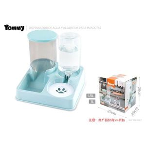 Distributore automatico di acqua e cibo per animali domestici Yommy da 1,5L e 1L per cani e gatti - Product Image 1