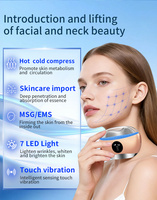 Masseur facial Gua Sha à 7 couleurs avec chauffage, vibration, micro-courant et modes de soin multicolores pour les soins de la peau à domicile