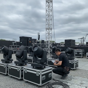 ระบบไฟดีเจแบบเคลื่อนย้ายได้ 350W กันน้ำ RDM DMX 8 Prism Beam สำหรับงานกลางแจ้งและการทัวร์ - Product Image 3