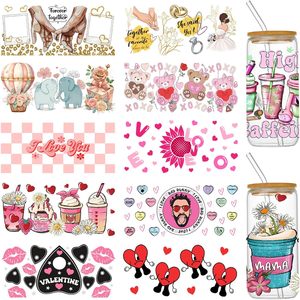 Vinilos UV <span class=keywords><strong>de</strong></span> 16oz para vasos, impermeables y lavables, con diseños <span class=keywords><strong>de</strong></span> dibujos animados, para vasos térmicos, venta al por mayor <span class=keywords><strong>de</strong></span> fábrica, calcomanías con logotipo personalizado, transferencia lista para usar - Product Image 1