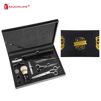 Kit d'outils de coupe de cheveux professionnel en acier inoxydable avec ciseaux, peigne et brosse pour débutants et stylistes