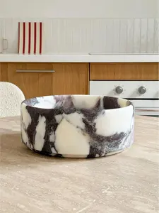 Stonekoc vassoio in marmo naturale decorazione Calacatta Viola ciotola minimalista gingillo Catchall pietra vassoio decorazione decorativa per la casa