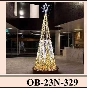 야외 LED 3D 눈사람 장식품 거대한 조명 크리스마스 트리 쇼핑몰을위한 상업용 크리스마스 트리 - Product Image 3