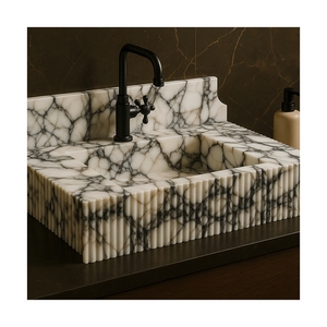 Custom Modern Natural Marble Bathroom Stone Lavatory - Product Image 1