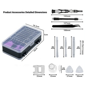 Kit de Herramientas de Reparación DIY Mini de 115 Piezas con Estuche Rígido para Teléfono Android, Laptop y Computadora, Personalizable, en Stock, MOQ Bajo, Entrega Rápida - Product Image 3