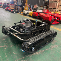 Tondeuse à gazon télécommandée intelligente de haute qualité pour prairies, moteur 5000W, lames à fléaux parallèles