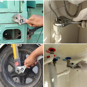 Llave Inglesa Ajustable Profesional de Alta Resistencia, Fabricada en Acero al Cromo Vanadio, con Escala en Pulgadas/Métrica y Apertura de Gran Calibre - Product Image 4