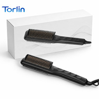 Peine Eléctrico de Nylon Torlin con 5 Ajustes de Temperatura, Pantalla Digital, Calentamiento PTC Antiestático y Apagado Automático de 60 Minutos para el Cabello