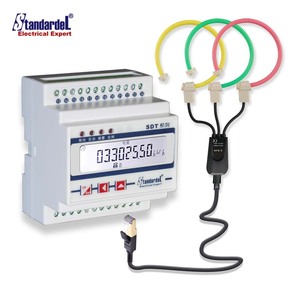 Compteur d'énergie intelligent triphasé SDE430-R 2000A avec bobine Rogowski, affichage du courant et de la tension WIFI/RS485 sur rail DIN, analyseur de puissance - Product Image 2