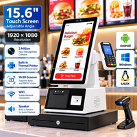 Terminal Kasir Layar Sentuh All-in-One Paling Populer dengan Sistem POS Windows dan Perangkat Lunak untuk Supermarket