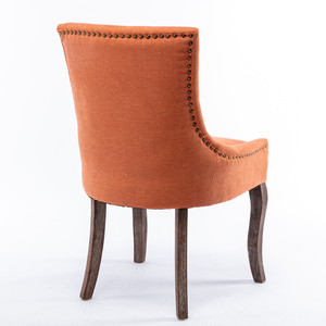Sedia da pranzo Ultra Side con tessuto ispessito, chiodi in bronzo e gambe in legno massello, set da 2 - Product Image 5