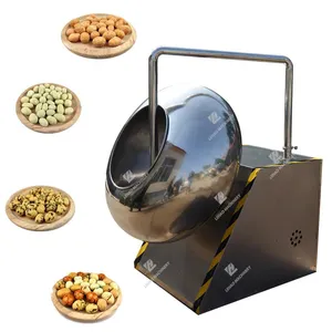 Machine d'enrobage de noix d'amande d'arachide enrobée de farine d'usine machine d'enrobage de chocolat d'arachides machine d'enrobage de cacahuètes confites