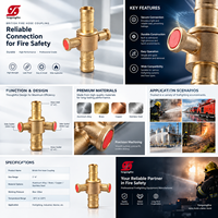 Raccord de tuyau d'incendie britannique instantané 1,5'' 2,5'' BS336, test haute pression réussi, connecteur portable pour la sécurité incendie