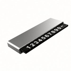 Placa de Matrícula Metálica de Alta Calidad para Coche - Señalización Vehicular Duradera con Números Ajustables e Información de Contacto - Product Image 2