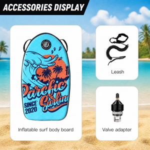 Tavola da Surf Gonfiabile per Adulti e Bambini, Sport Acquatici da Spiaggia, Galleggiante per Piscina, <span class=keywords><strong>Boogie</strong></span> Board per Esterni - Product Image 5
