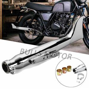 Retro de cola de pescado de escape cromo para Harley-Davidson/coche/helicóptero/corcho/Cafe Racer de motorrad auspuff - Product Image 6