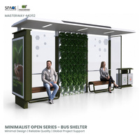Green Plant Basin Design Bus Shelter Eco-Friendly City Bus Station Publicidad Cajas de luz para la venta